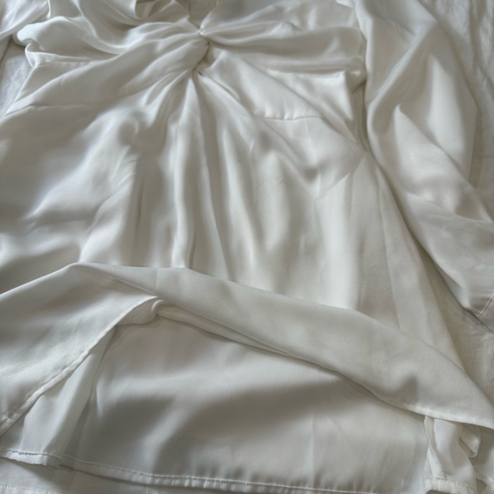 Le Lis White Long Sleeve Dress size L - Picture 7 of 12